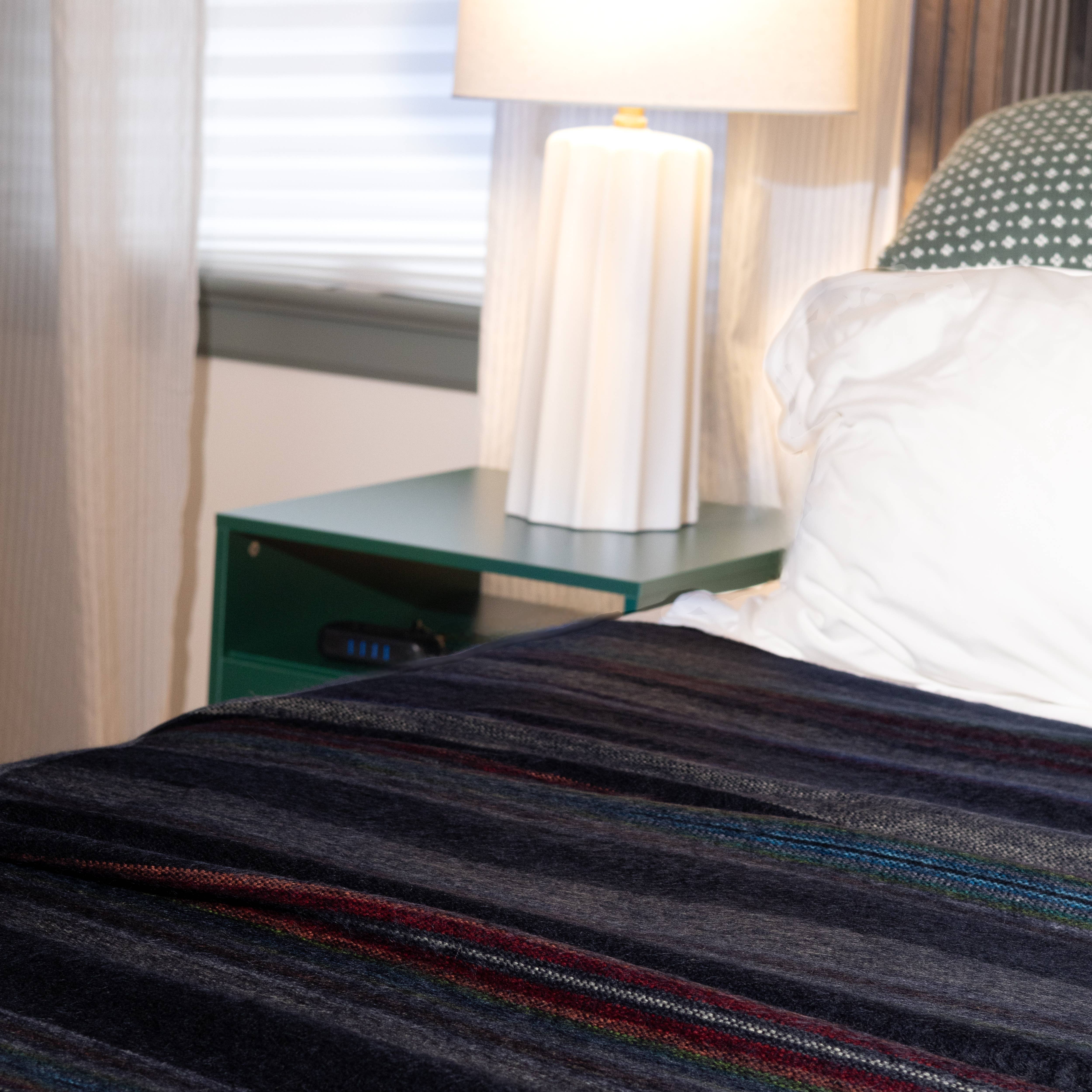 LATITUDE ZERO GOODS - Wholesale Throw Blanket - San Jose - Dark Blue Alpaca Throw Blanket3