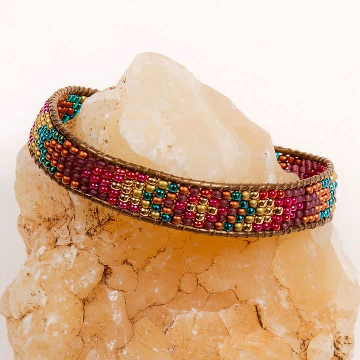 Altiplano – Pulseira de missangas por atacado – Pulseira de contas de ouro e vidro4