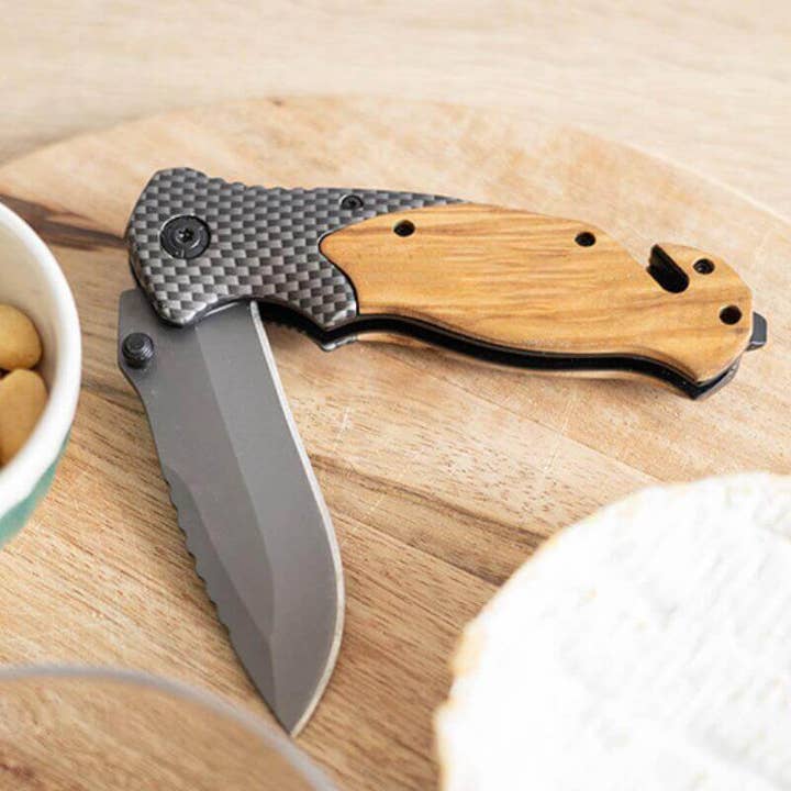 My Bambou - Wholesale Pocket Knife/Holder - Walnut Wood Knife to Customize - My Bambou5