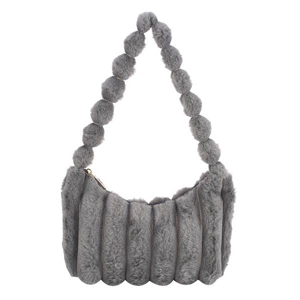 Nima Accessories Inc - Wholesale Shoulder Bag - Women's - Ladies Faux Fur Fashion Handbag1