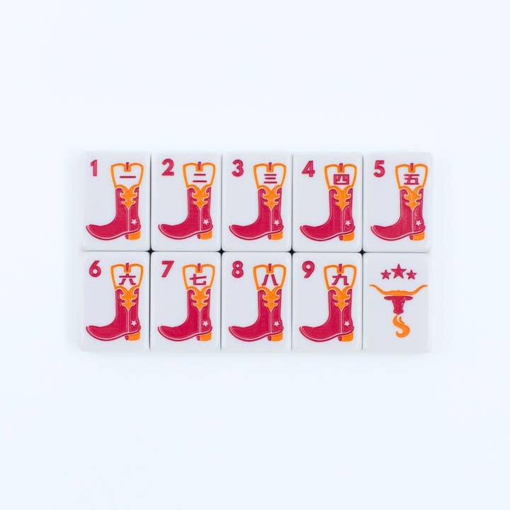 My Fair Mahjong - Wholesale Board Game - THE TEXAS SERIES | Mahjong with Lone Star Flair | Mesquite White Tile5