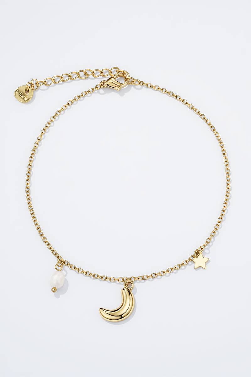 Oro Cadenas de tobillo de acero inoxidable 624RX26 de venta al por mayor en Faire