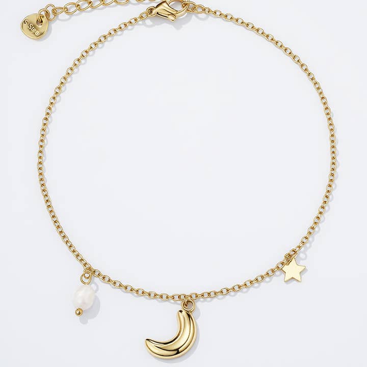 Oro Cadenas de tobillo de acero inoxidable 624RX26 de venta al por mayor en Faire0