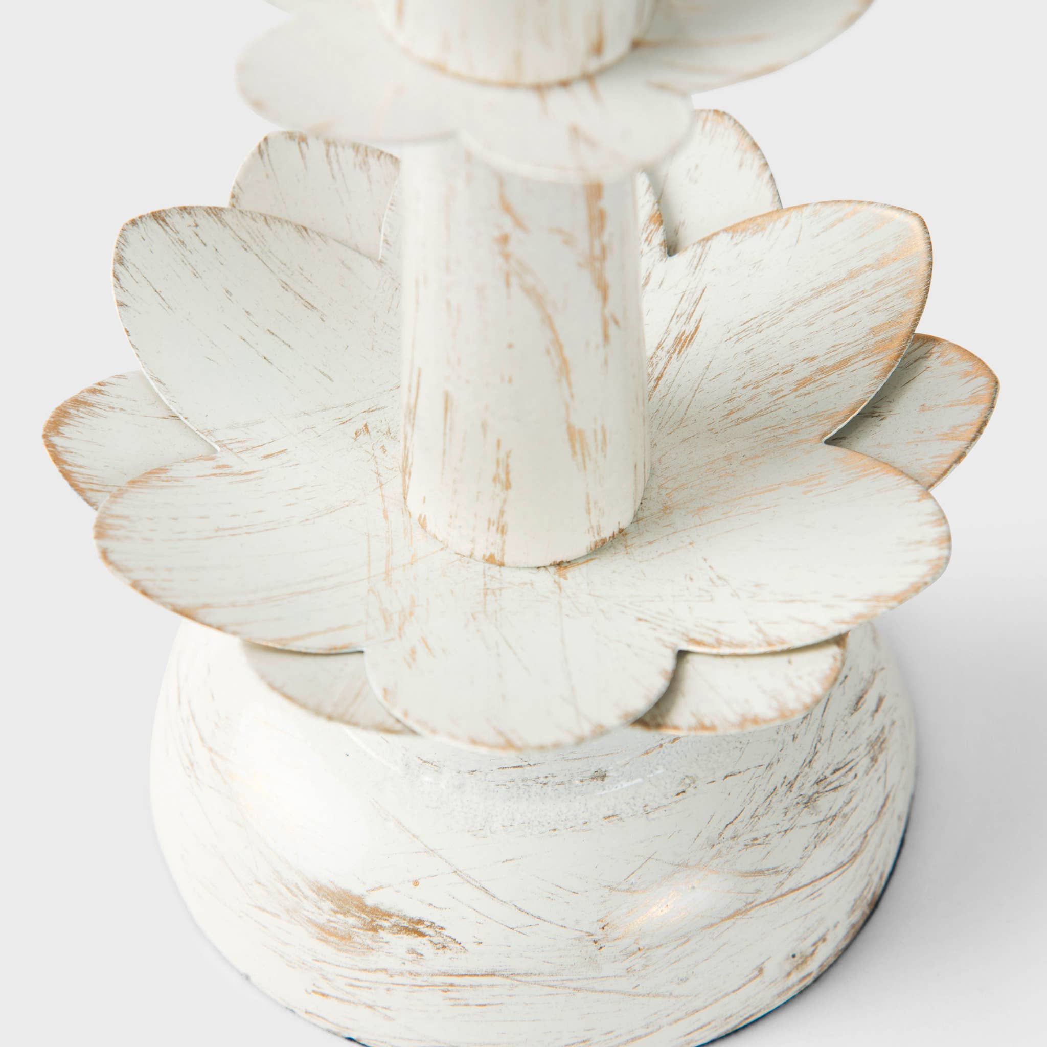 Lotus Bloom Tapered White Candleholders for wholesale on Faire0