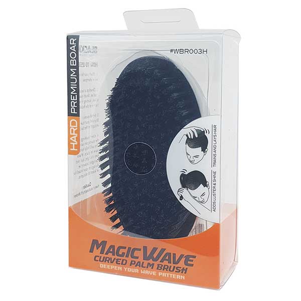 Majestic Wholesale - Wholesale Hair Brush/Comb - MAGIC COLLECTION WAVE CLUB BRUSH CURVED/PALM HARD OR SOFT0