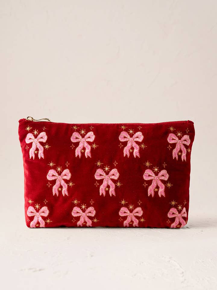 Dazzling Bows Everyday Pouch for wholesale by Elizabeth Scarlett Ltd