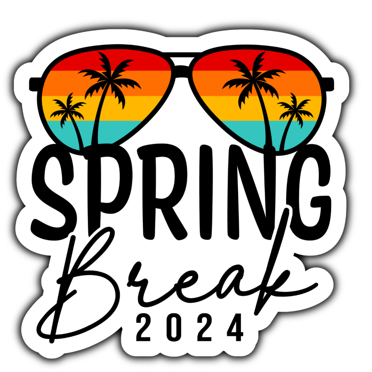 Stick to it creations - Wholesale Sticker - Spring break sticker 2024 (white)0