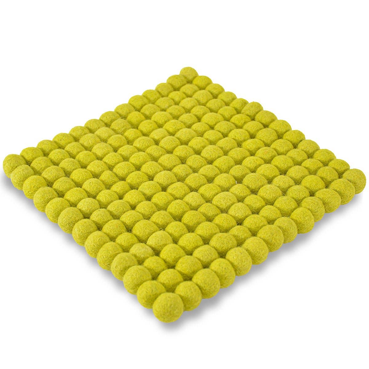 BNB Crafts Inc. - Vente Dessous-de-plat - Dessous de plat carré à pompons solide de 8,5 po (10 options de couleur)12