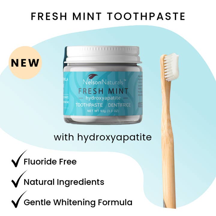 Nelson Naturals - Wholesale Toothpaste - Fresh Mint with Hydroxyapatite Toothpaste 93g1