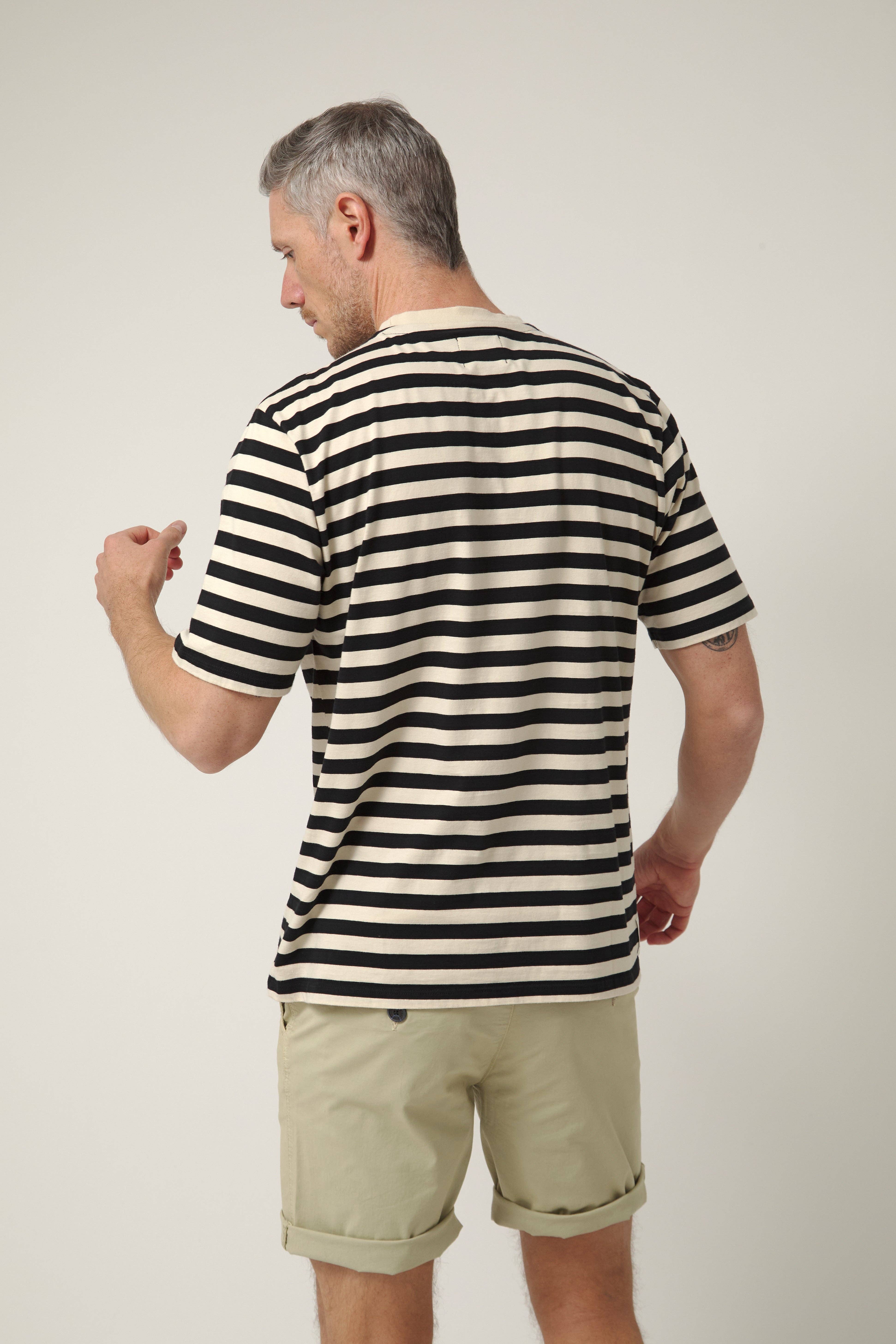 ALTONADOCK - Wholesale T-Shirt - Men's - Off-white Striped T-shirt3