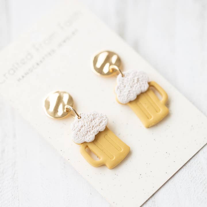 Crafted From Faith, LLC - Wholesale Dangle Earrings - Beer Mug Dangles2
