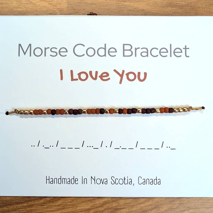 I Love You Morse Code Bracelet – Hidden Message Jewelry for wholesale by Harper House Studio