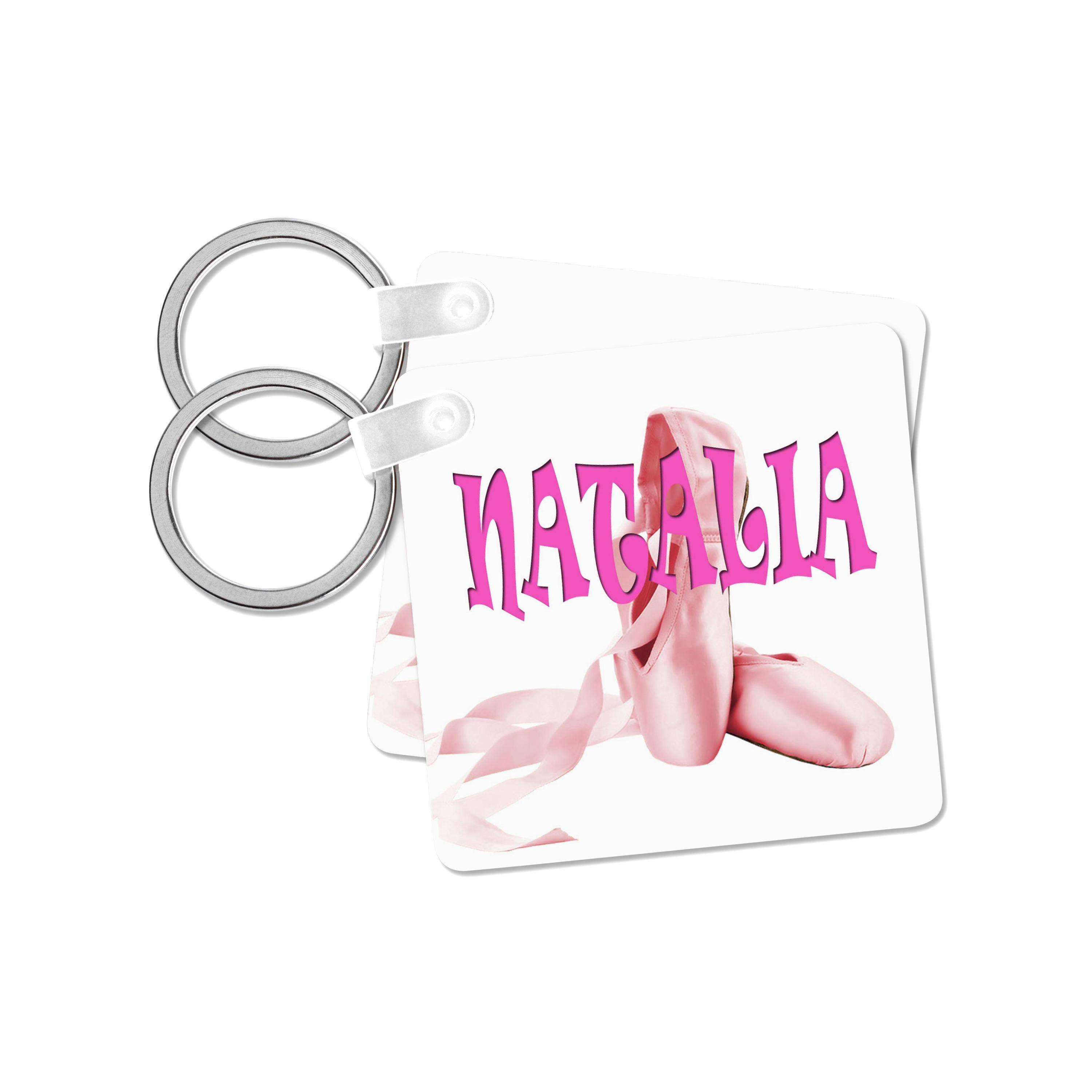 3dRose - Vendita all'ingrosso Portachiavi - Unisex - 3dRose, Natalia. Scarpe da ballo rosa. , Portachiavi7