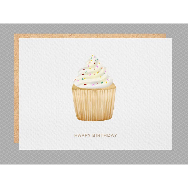 Paper Kuts - Wholesale Birthday card - "Happy Birthday" Cupcake Card, Includes Kraft Envelope4