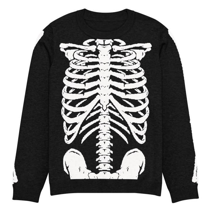 Goth Cloth Co. - Wholesale Graphic sweatshirt – Unisex - Skeleton Squad Knit Crew Neck Sweater8
