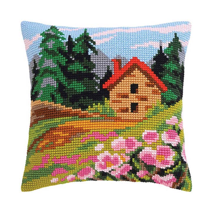 Needlepoint Pillow Kit Stamped Cottage Collection DArt 5462 for wholesale by RTO&Collection D'Art (RTO Baltic OU)