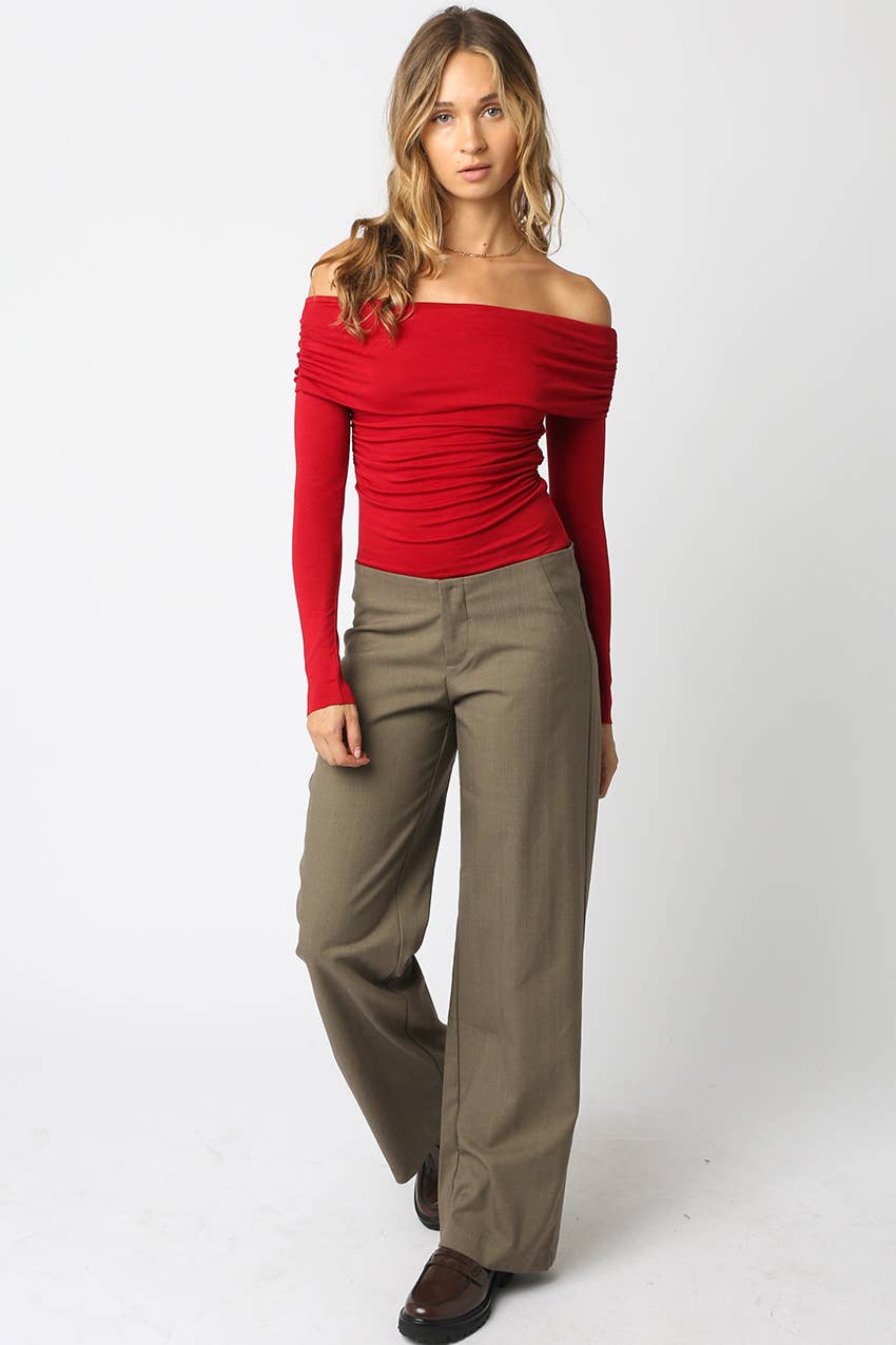 Olivaceous - Wholesale Bodysuit - Women's - Esther Off Bodysuit9