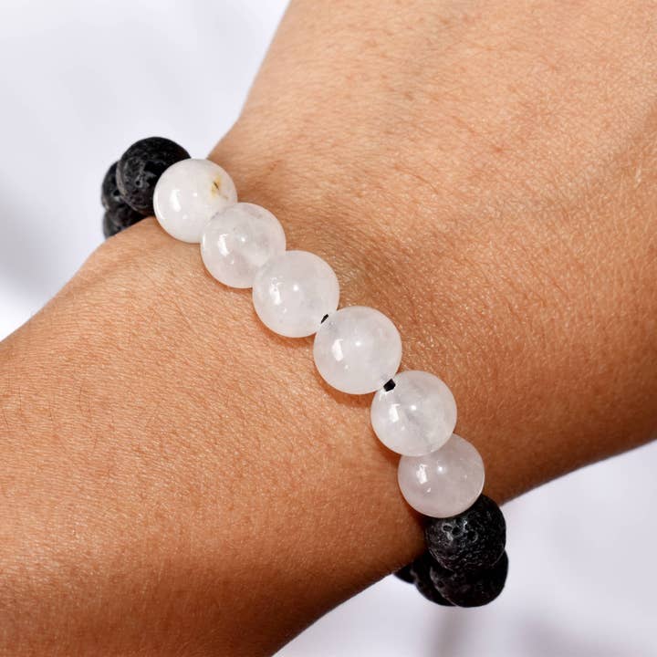 Soothing Crystals – wholesale Aromaterapiarmband – Diffuserarmband | Lava med Rosenkvarts | Oljediffuser1