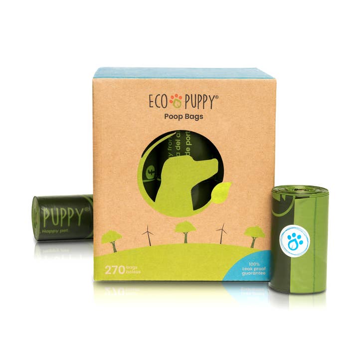 Biodegradable Dog poop bag - 270 bags - ASTM D6400 Certified for wholesale by Ecopuppy®