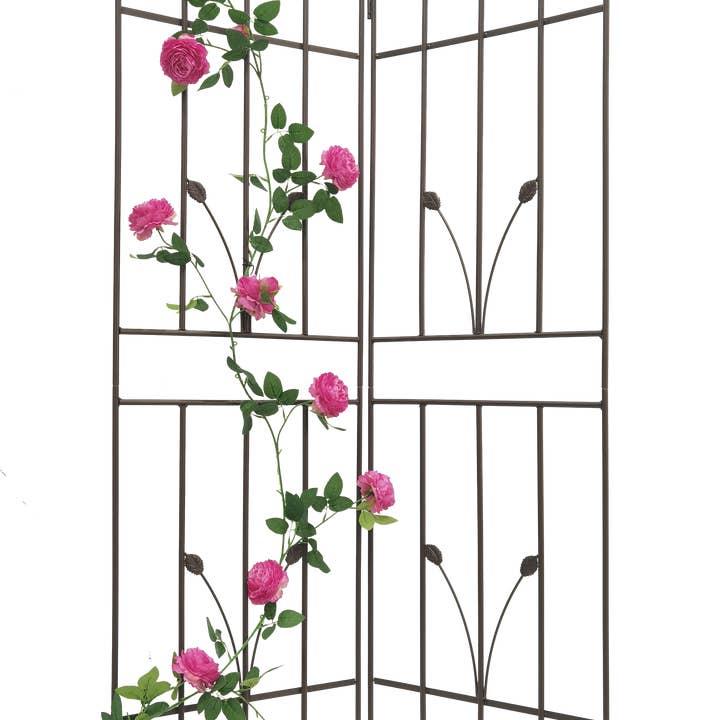39F Inc. - Wholesale Trellis - 2-Pack Brown Metal Plant Trellis for Vines, 71in x 18in8