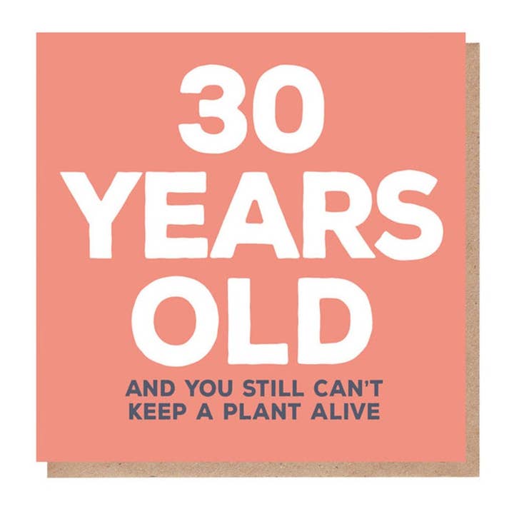 Paper Plane - Wholesale Birthday Card - 30 Years Old Card - Funny Birthday Card