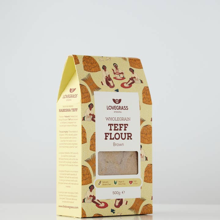 Lovegrass Ethiopia - Vendita all'ingrosso Farine - Farina di teff marrone 500g