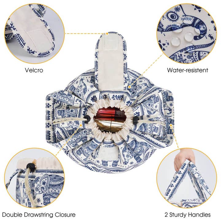 wandf - Wholesale Makeup/Cosmetic Bag - Barrel Drawstring Makeup Bag Large Cosmetic Toiletry Bags18