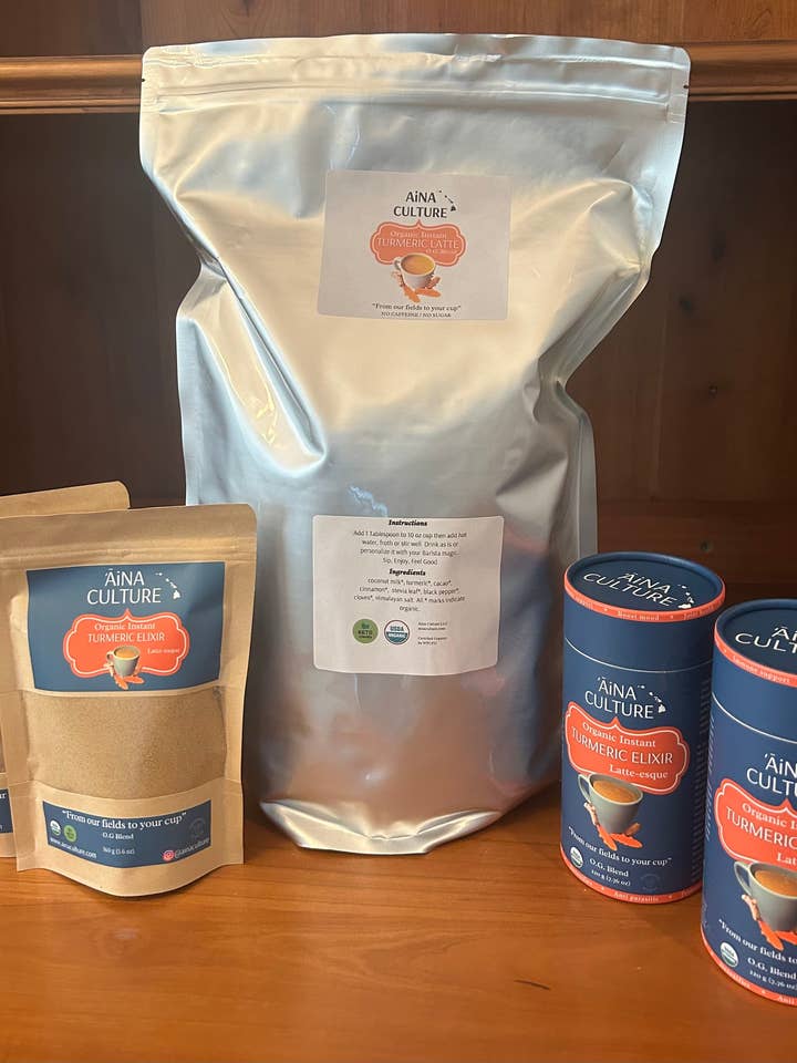 Organic Turmeric Elixir blend, Barista Bag 6.5 lbs for wholesale by AiNA Culture