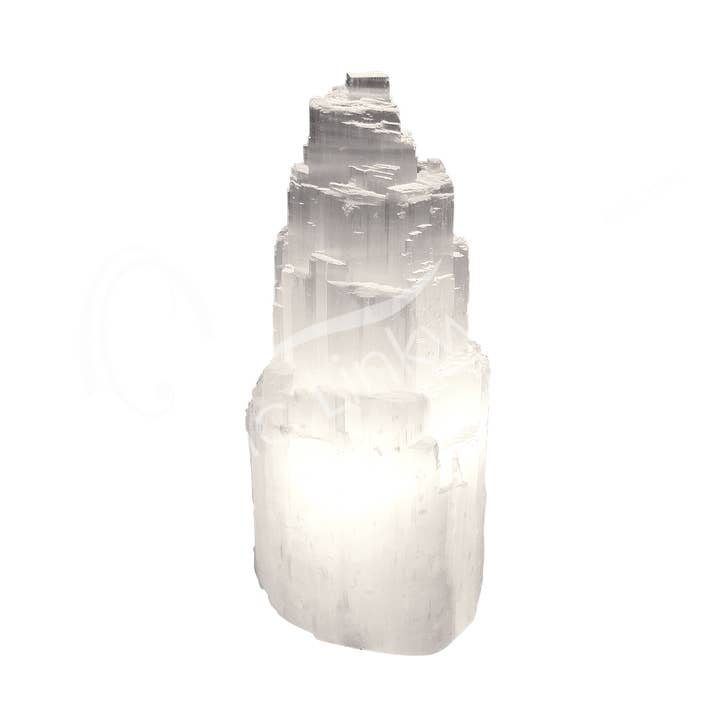 Oceanic Linkways Inc - Wholesale Spiritual Stone/Crystal - (PC)LAMP - SELENITE ICEBERG NO CORD 10"H0