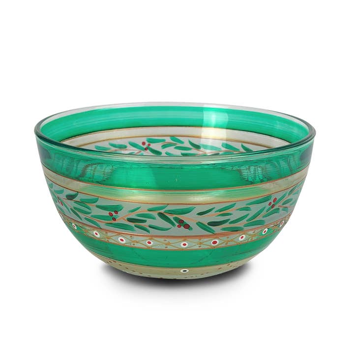 Moroccan Mosaic Garland Christmas 6" Bowl for wholesale by Golden Hill Studio