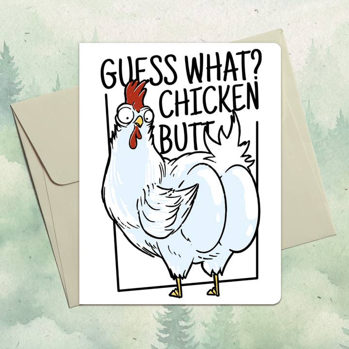 Tarjeta de felicitación de pollo hecha a mano para venta al por mayor de Soul Familiar