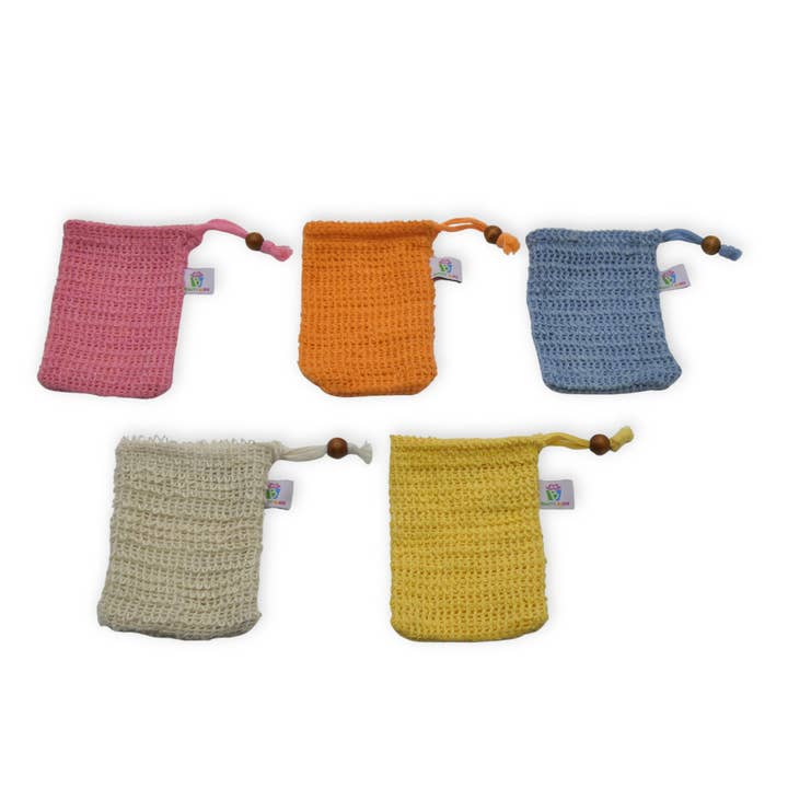 Beauty Blisss - Wholesale Soap Pouch/Sack/Bag - Sisal Soap Saver Bags, 5 & 10 Piece Full Sets Assorted10