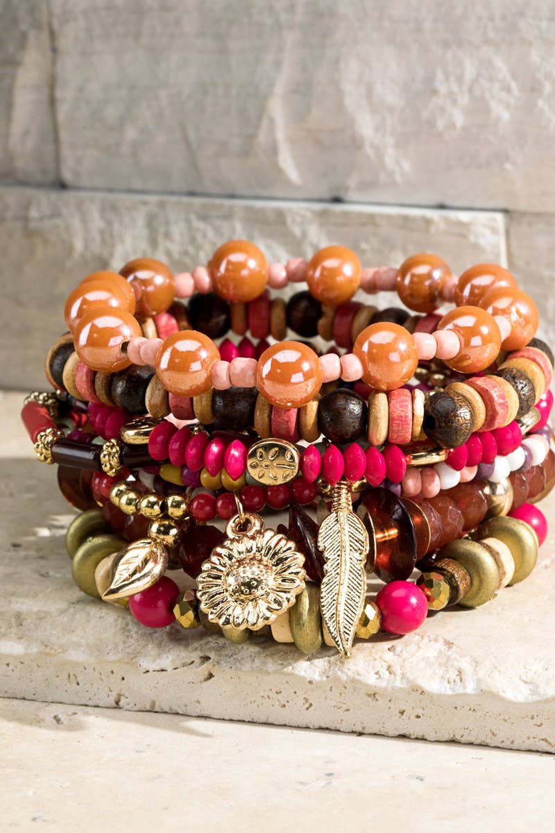 Flamingo Gdred  Multi Layered Beads Bracelet for wholesale on Faire0