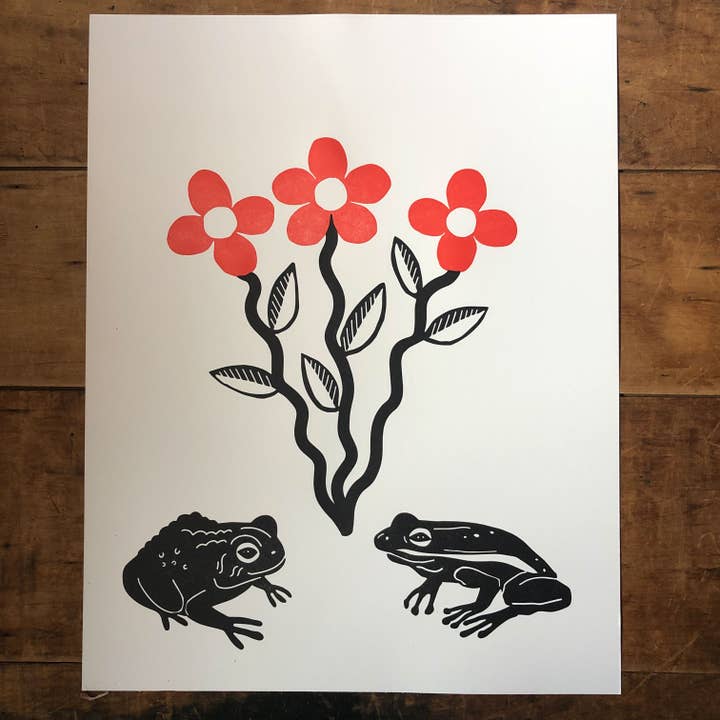 Ratbee Press - Wholesale Art Print - 11 x 14" Frog and Toad2