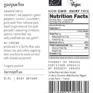 Karine & Jeff – wholesale Soppa – Gazpacho (Flaska)