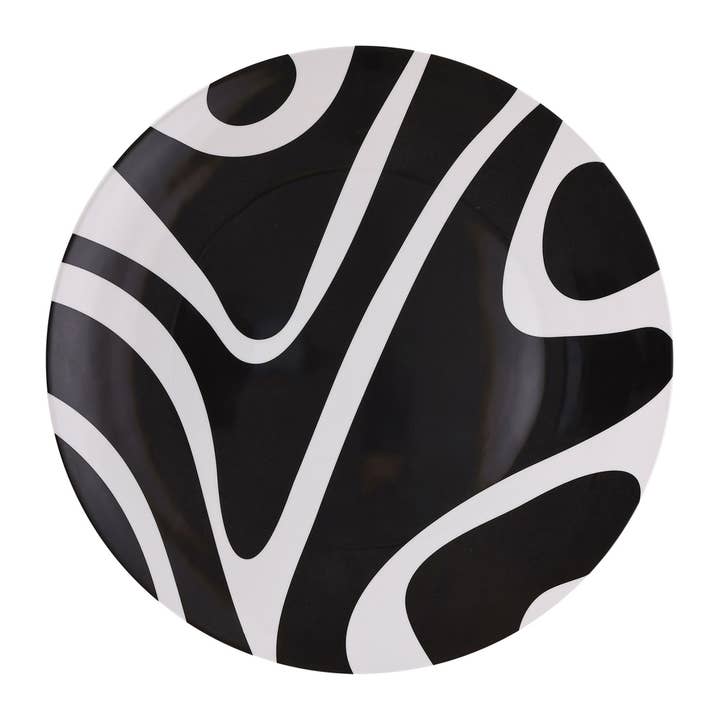 French Bull - Wholesale Platter - Black & White 15.5" Round Platter