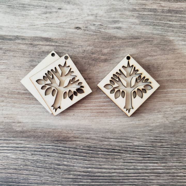 Quadratischer Baum-Ohrring für den Großhandel von The Innovative Tech