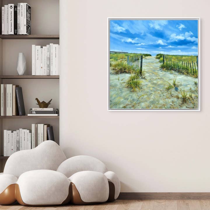 Path to Stillness - Fine Art Framed Canvas Print for wholesale by Maple Hill by Karen
