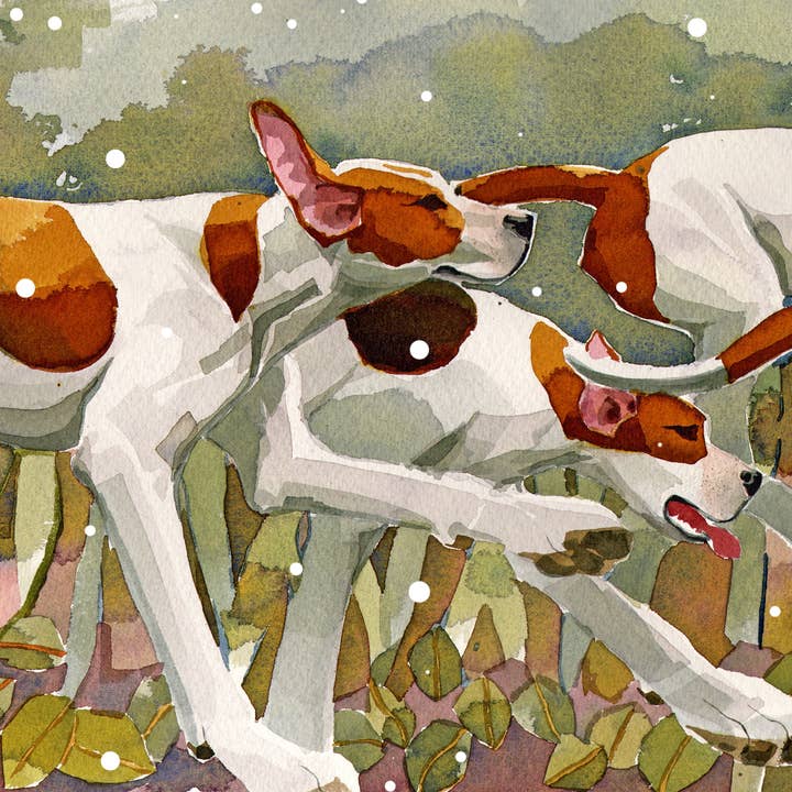 Turning Wintry Greetings Card for wholesale by Mary Ann Rogers Gallery