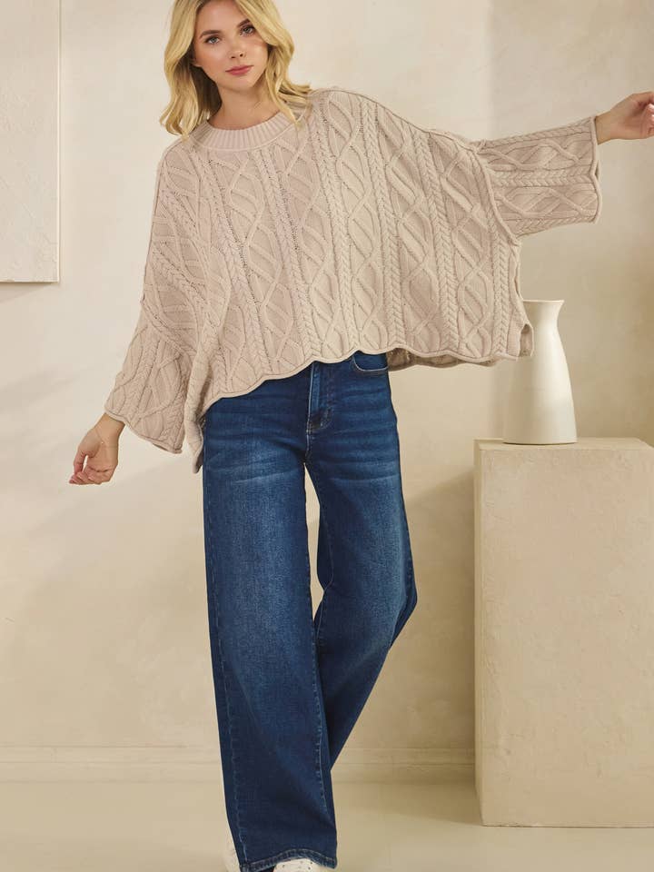 Tres Bien, Inc - Wholesale Knit Sweater - Women's - IT-10101-knitted sailors knot round neck l/s sweater17