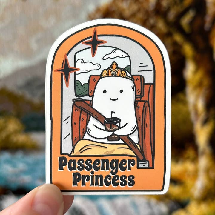 Pegatina de Princesa Pasajera para venta al por mayor de Little Spooky Studio