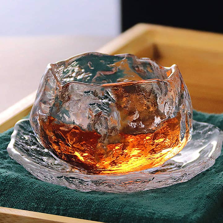 MinoCraft - Wholesale Coffee/Tea Cup - Glass tea cup - "First Snow"3