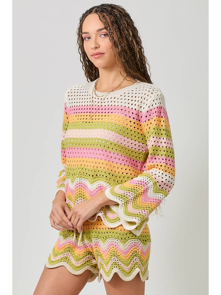 Mystree - Wholesale Pullover-trui - Dames - 61007 Open Stitch High Low Trui24