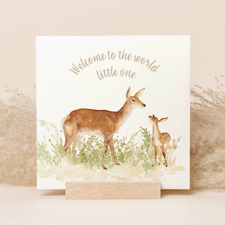 Bem-vindo ao World New Baby Greetings Card por atacado de The Humble Hare