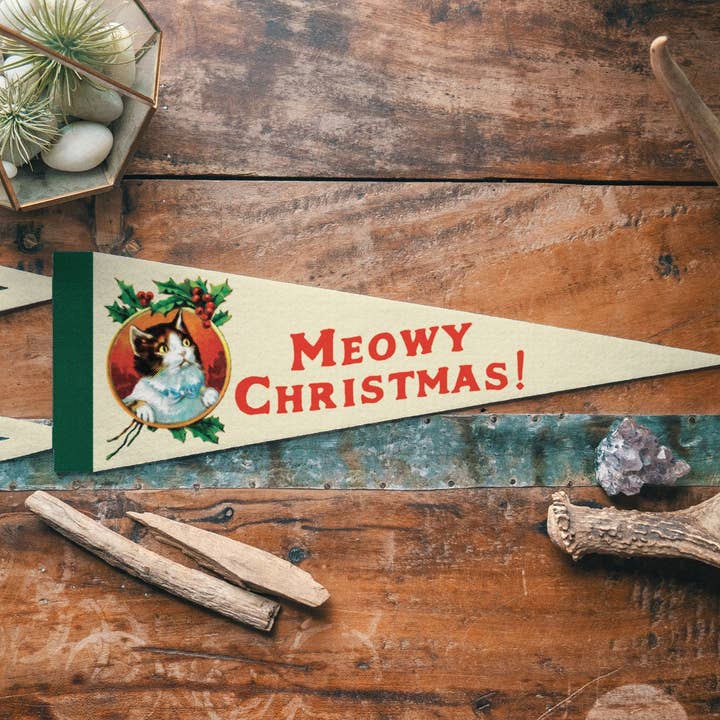 Frohe Weihnachten Filz-Wimpel für den Großhandel von Benoit's Design Co.