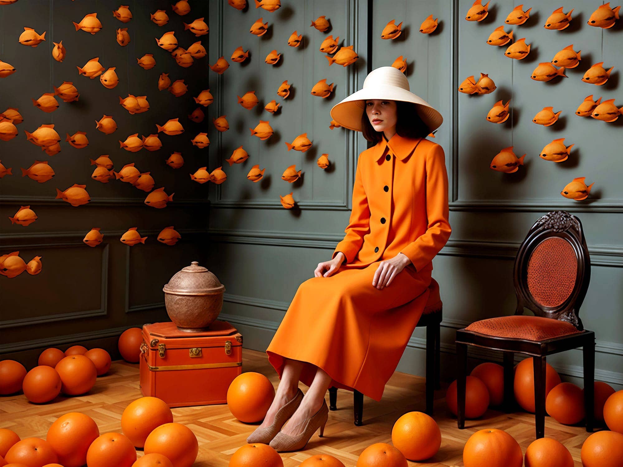 Atelier Contemporain - Vendita all'ingrosso Stampa artistica - Stampa d'arte Fine Art - « Orange girl » di C. Malsert0