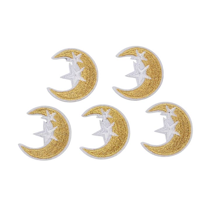 Gold Crescent Moon Patch for wholesale by The Charm Bar Company