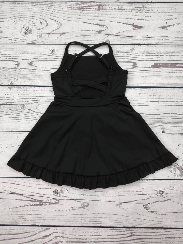 sassy kids palace - Wholesale Athletic Dress - Kids - Black Girls Athletic Dress with Ruffle