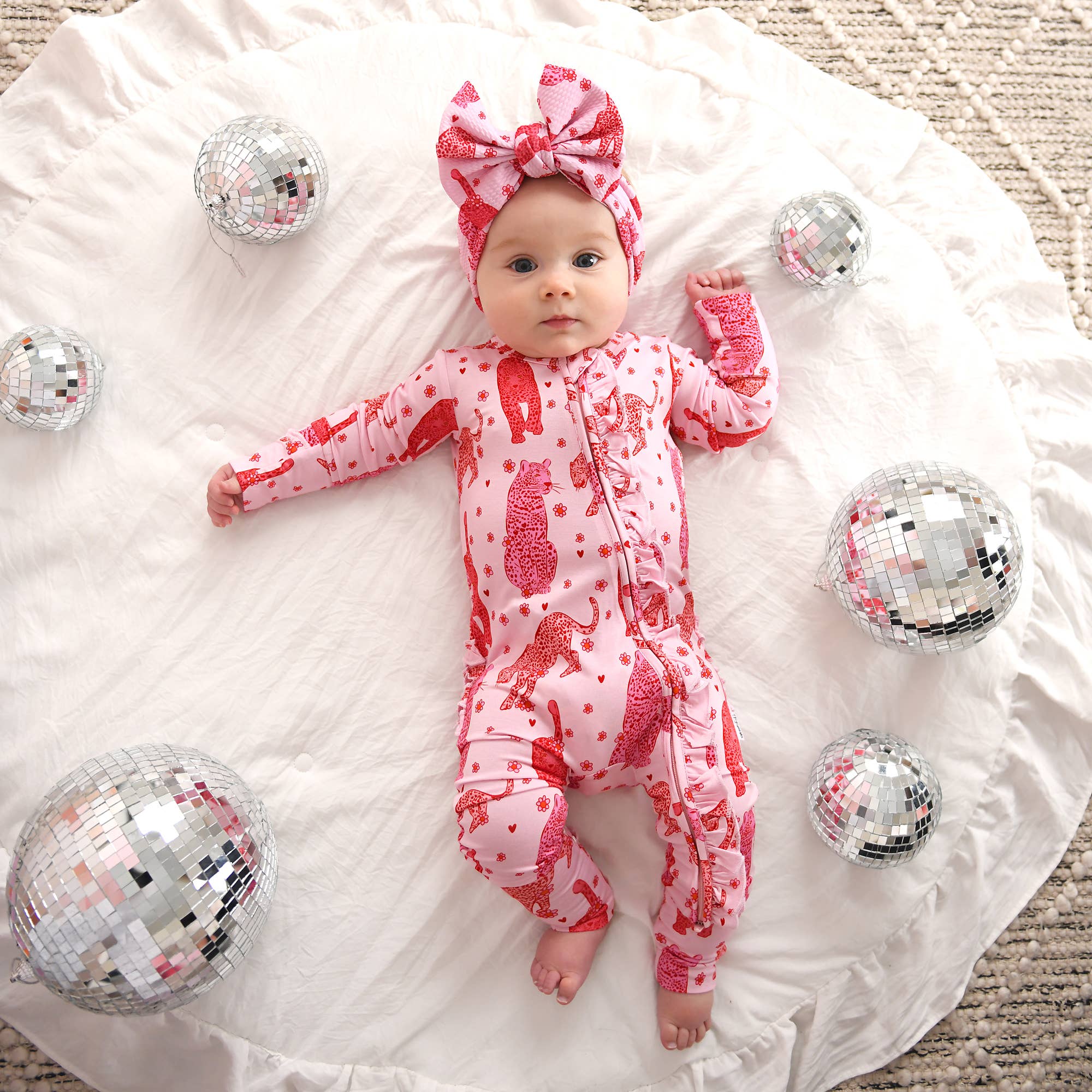 Gigi and Max – Engroshandel Romper - Baby – Cambrie RUFFLE ZIP Valentinsdag Bambus 1ST To-vejs Lynlås14