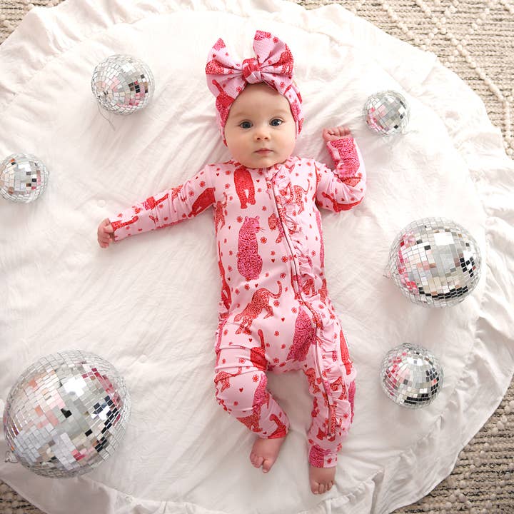 Gigi and Max – Engroshandel Romper - Baby – Cambrie RUFFLE ZIP Valentinsdag Bambus 1ST To-vejs Lynlås14